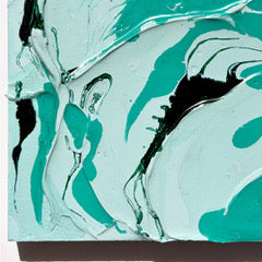 Aqua Impasto 2 - Original painting by Tory Burke
