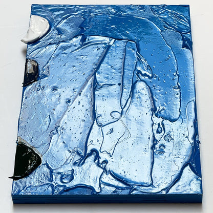 Blue Dot Impasto - Original painting by Tory Burke
