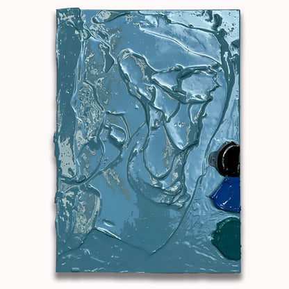 Light Blue Dot Impasto - Original painting by Tory Burke