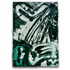 Green Marble Impasto 3 - Original painting by Tory Burke