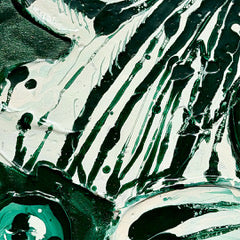 Green Marble Impasto 3 - Original painting by Tory Burke