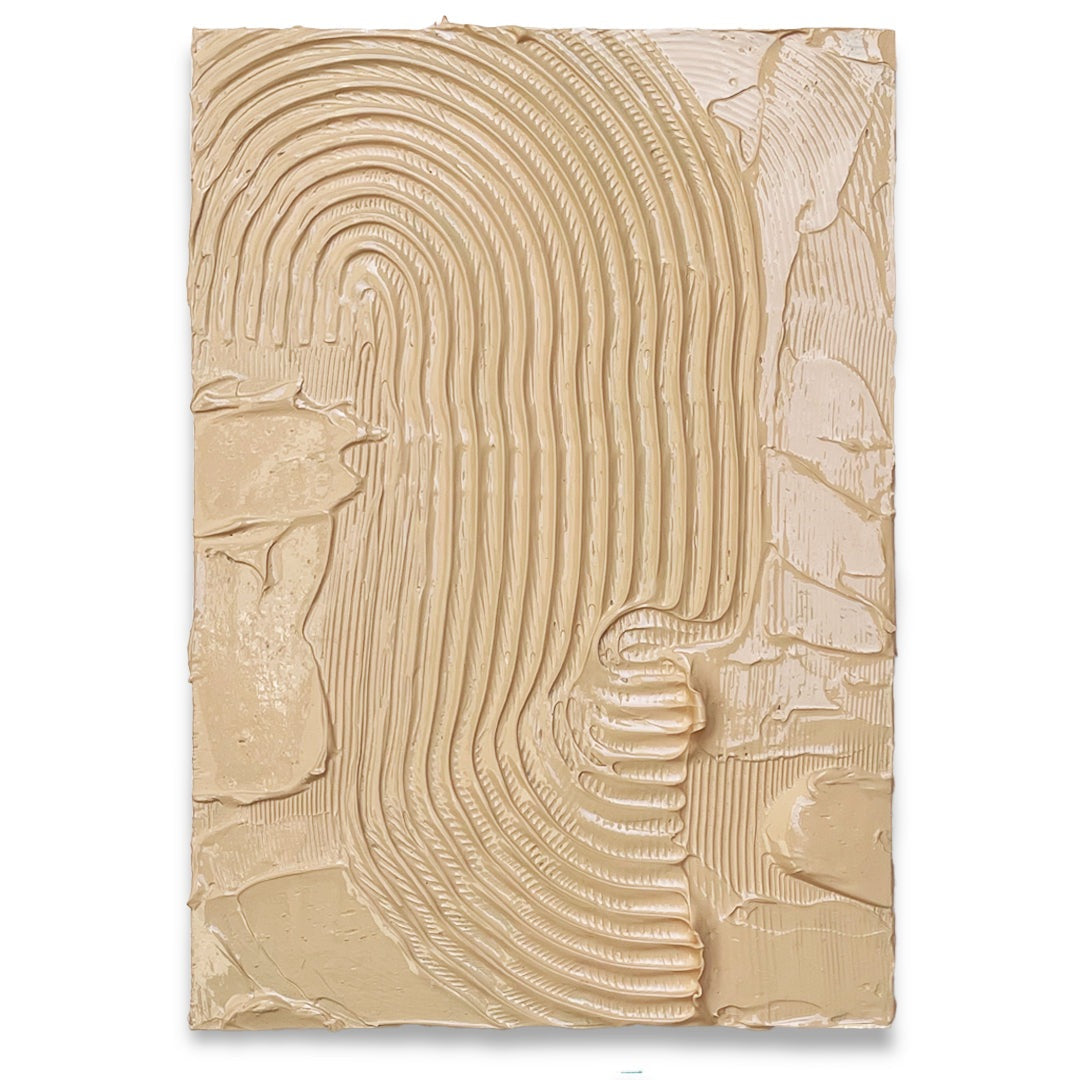 Peach Comb 5 Impasto - Original painting by Tory Burke