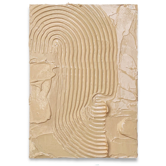 Peach Comb 5 Impasto - Original painting by Tory Burke