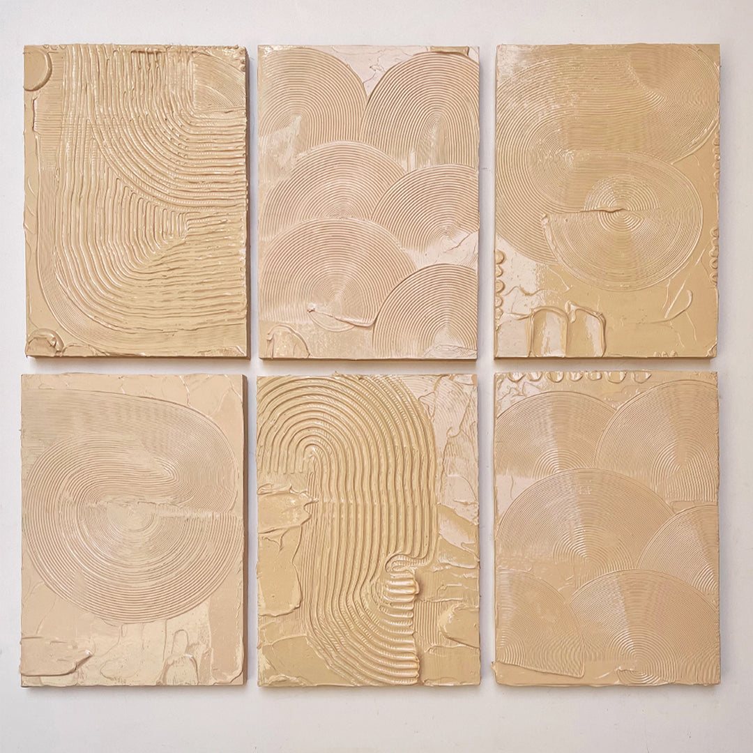 Peach Comb 5 Impasto - Original painting by Tory Burke