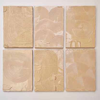 Peach Comb 5 Impasto - Original painting by Tory Burke