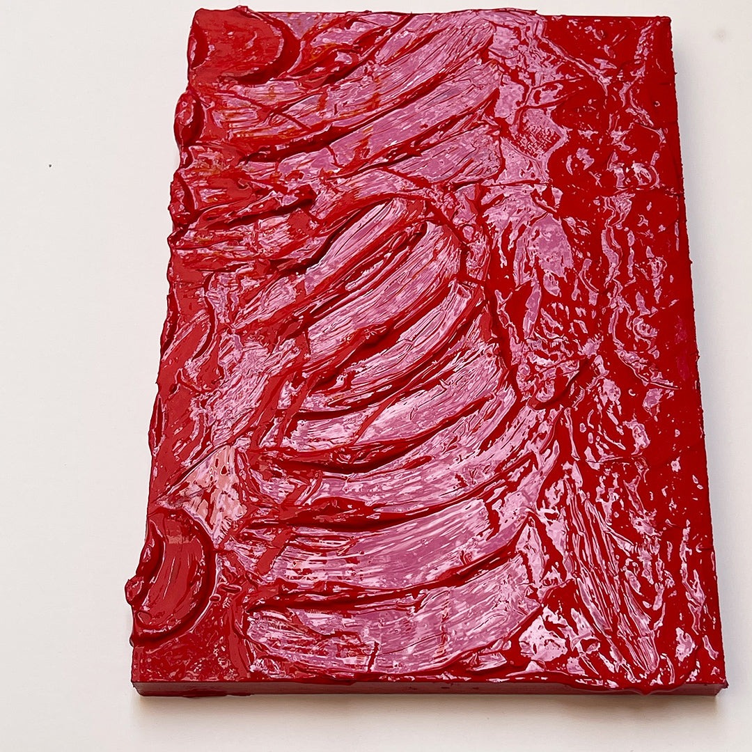 Red Impasto 1 - Original painting by Tory Burke