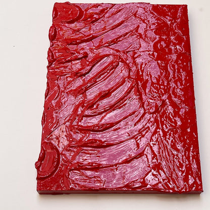Red Impasto 1 - Original painting by Tory Burke