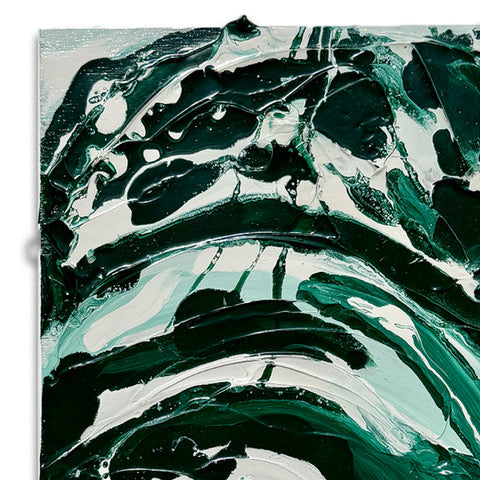 Green Marble Impasto 2 painting by Tory Burke, close-up of the marbled texture