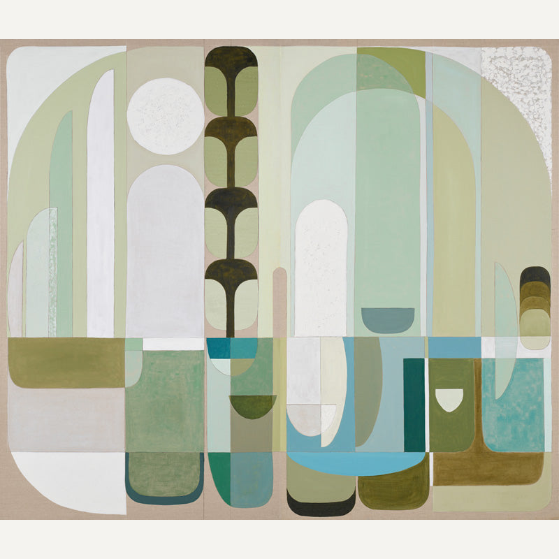 Green Stucco Diptych – two-panel limited edition giclée print by Tory Burke | Studio Elwood