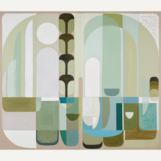 Green Stucco Diptych – two-panel limited edition giclée print by Tory Burke | Studio Elwood